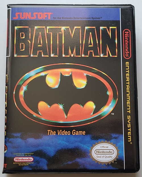 Front view of a Cart Armor® Batman Nintendo NES Premium 8-bit Clamshell Case