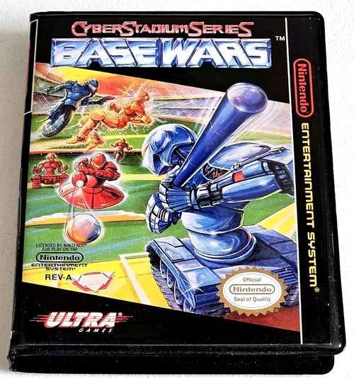 Front view of a Cart Armor® Base Wars Nintendo NES Premium 8-bit Clamshell Case