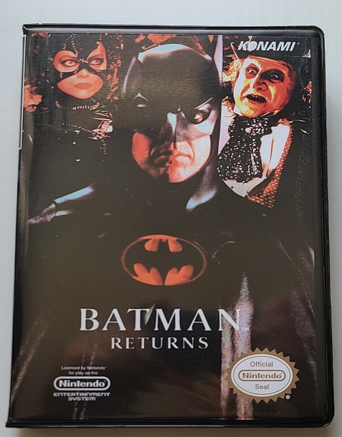 Front view of a Cart Armor® Batman Returns Nintendo NES Premium 8-bit Clamshell Case