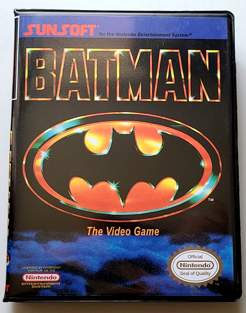 Front view of a Cart Armor® Batman Nintendo NES Premium 8-bit Clamshell Case