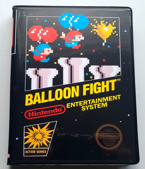 Front view of a Cart Armor® Balloon Fight Nintendo NES Premium 8-bit Clamshell Case