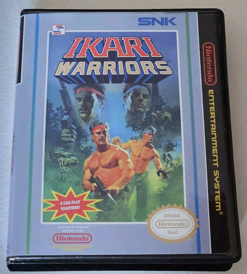 Front view of a Cart Armor® Ikari Warriors Nintendo NES Premium 8-bit Clamshell Case