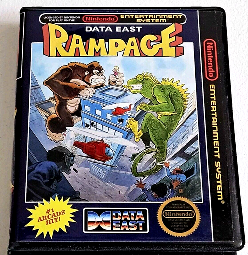 Front view of a Cart Armor® Rampage Nintendo NES Premium 8-bit Clamshell Case