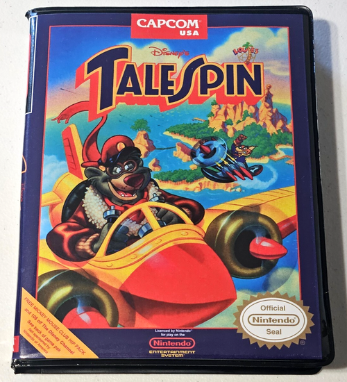 Front view of a Cart Armor® Disney's Tale Spin Nintendo NES Premium 8-bit Clamshell Case
