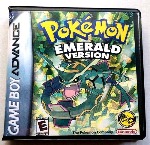 Front view of a Cart Armor® Pokemon Emerald Version Game Boy Premium Clamshell Case