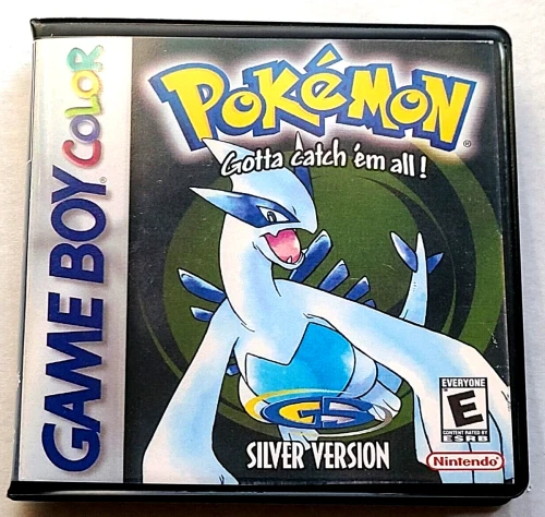 Front view of a Cart Armor® Pokemon Silver Version Game Boy Premium Clamshell Case