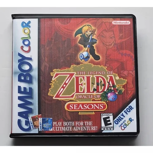Front view of a Cart Armor® The Legend of Zelda Oracle of Seasons Game Boy Color Premium Clamshell Case