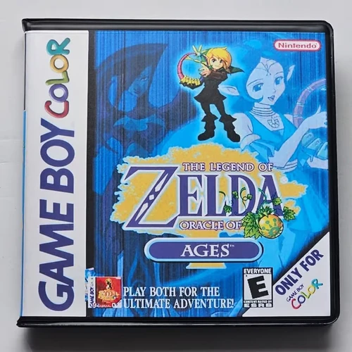 Front view of a Cart Armor® The Legend of Zelda Oracle of Ages Game Boy Color Premium Clamshell Case