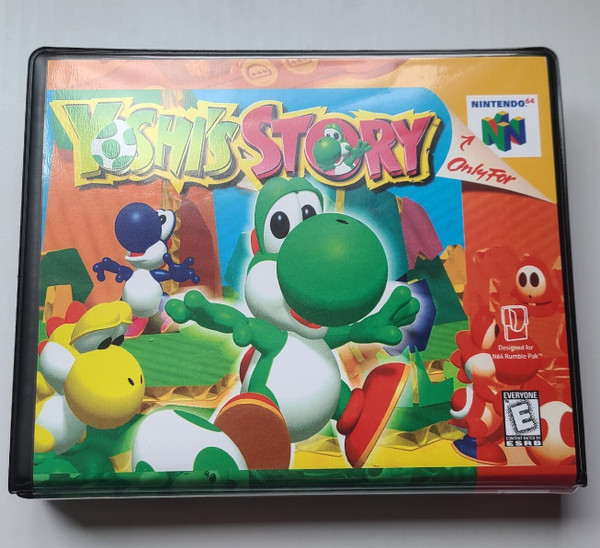 Front view of a Cart Armor® Yoshi's Story Nintendo 64 N64 Premium 64-bit Clamshell Case