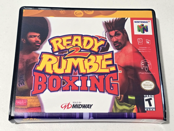 Front view of a Cart Armor® Ready 2 Rumble Boxing Nintendo 64 N64 Premium 64-bit Clamshell Case