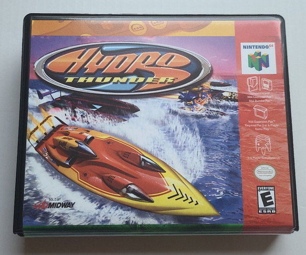 Front view of a Cart Armor® Hydro Thunder Nintendo 64 N64 Premium 64-bit Clamshell Case