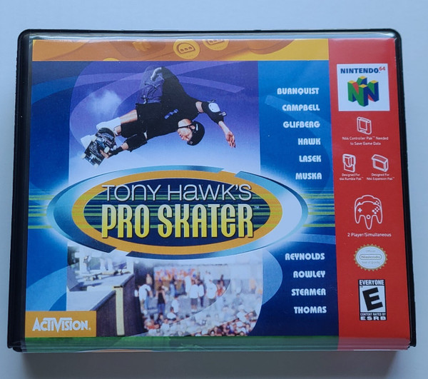 Front view of a Cart Armor® Tony Hawk's Pro Skater Nintendo 64 N64 Premium 64-bit Clamshell Case