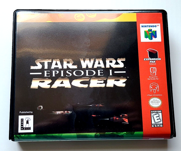 Front view of a Cart Armor® Star Wars Episode I Racer Nintendo 64 N64 Premium 64-bit Clamshell Case