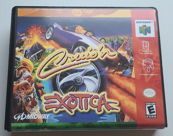 Front view of a Cart Armor® Cruis'n Exotica Nintendo 64 N64 Premium 64-bit Clamshell Case