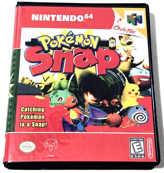 Front view of a Cart Armor® Pokemon Snap Nintendo 64 N64 Premium 64-bit Clamshell Case
