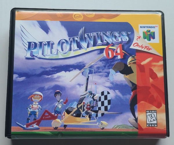Front view of a Cart Armor® Pilotwings 64 Nintendo 64 N64 Premium 64-bit Clamshell Case