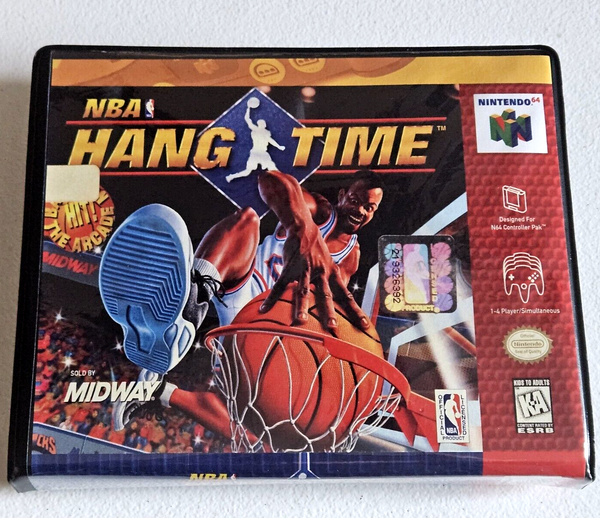Front view of a Cart Armor® NBA Hangtime Nintendo 64 N64 Premium 64-bit Clamshell Case