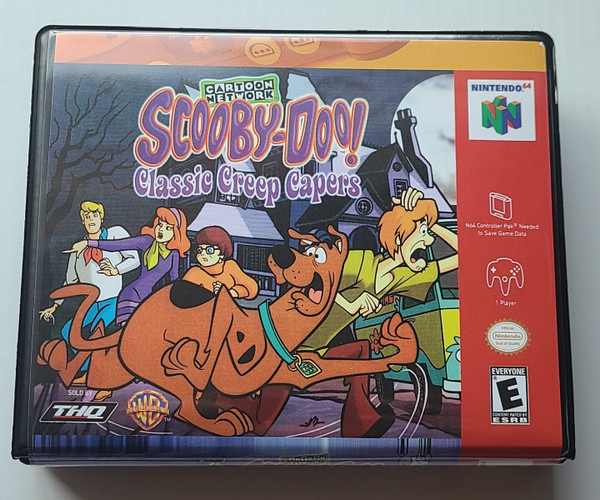 Front view of a Cart Armor® Scooby-Doo Classic Creep Capers Nintendo 64 N64 Premium 64-bit Clamshell Case