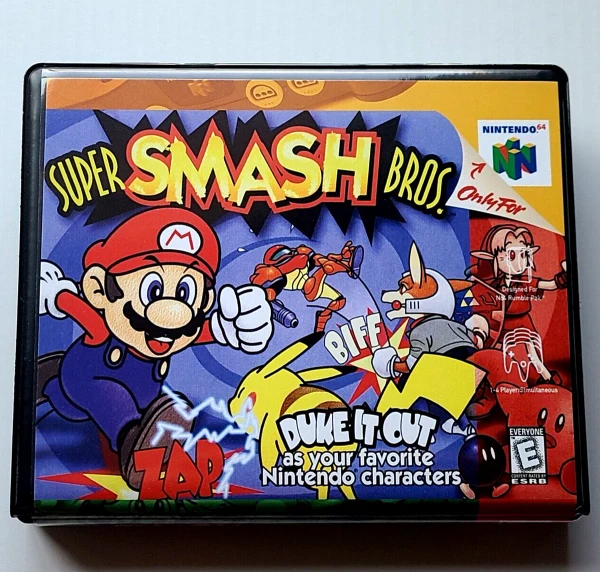 N64 Clamshell Case For Super Smash Bros – Retro Style Cartridge Box