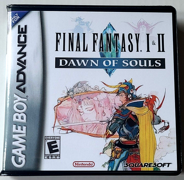 Front view of a Cart Armor® Final Fantasy I II Dawn Of Souls Game Boy Premium Clamshell Case