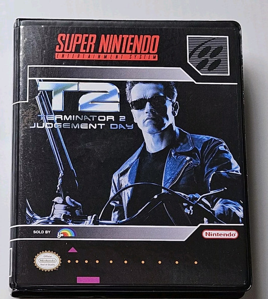 Front view of a Cart Armor® T2 Terminator 2: Judgement Day Super Nintendo SNES Premium 16-bit Clamshell Case