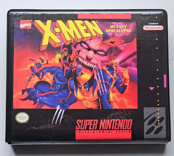 Front view of a Cart Armor® X-Men Mutant Apocalypse Super Nintendo SNES Premium 16-bit Clamshell Case