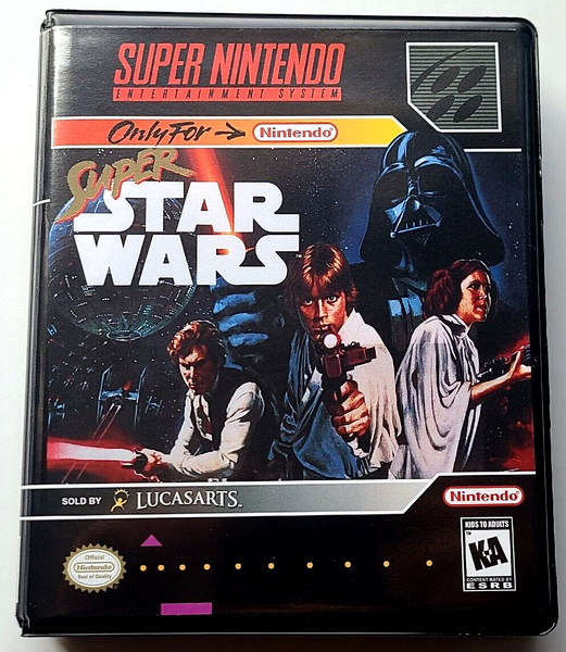 Front view of a Cart Armor® Super Star Wars Nintendo SNES Premium 16-bit Clamshell Case