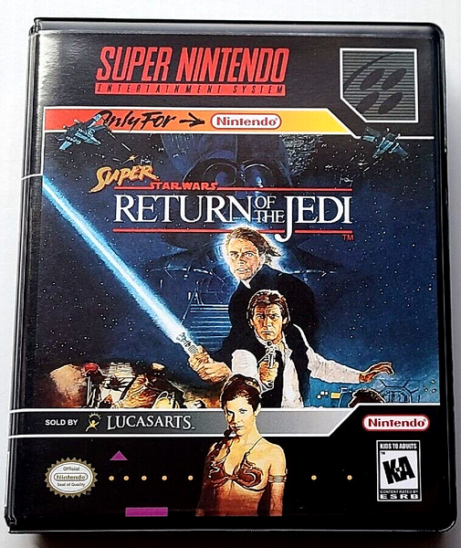 Front view of a Cart Armor® Super Return of the Jedi Super Nintendo SNES Premium 16-bit Clamshell Case