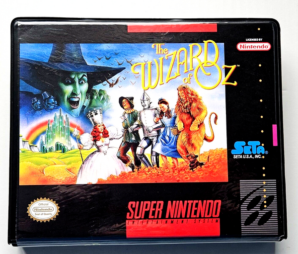 Front view of a Cart Armor® The Wizard of Oz Super Nintendo SNES Premium 16-bit Clamshell Case