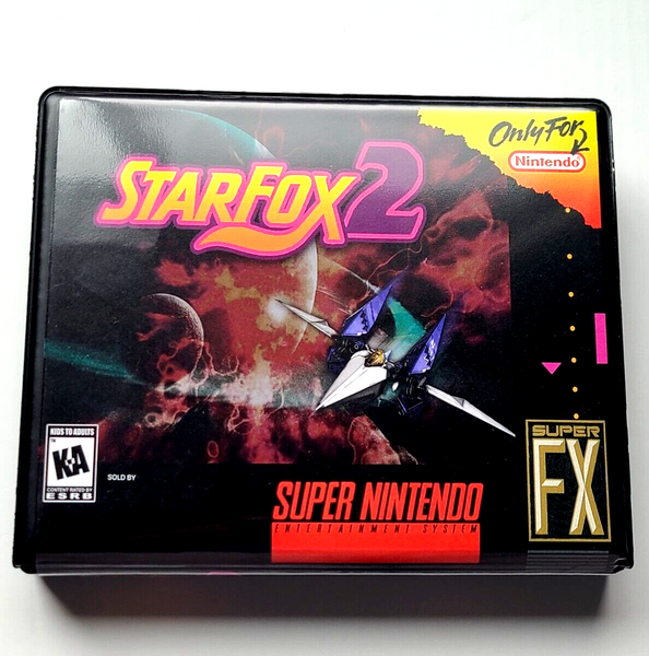 Front view of a Cart Armor® Star Fox 2 II Super Nintendo SNES Premium 16-bit Clamshell Case