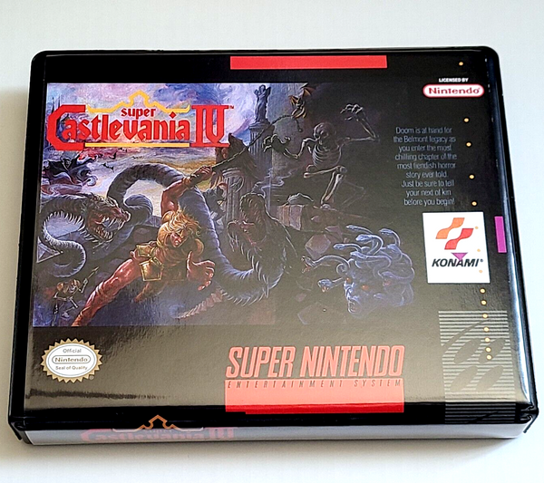 Front view of a Cart Armor® Castlevania IV 4 Super Nintendo SNES Premium 16-bit Clamshell Case