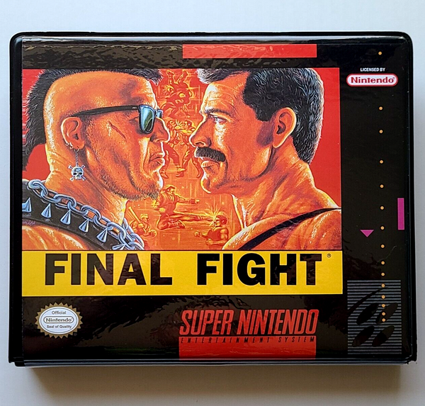 Front view of a Cart Armor® Final Fight Super Nintendo SNES Premium 16-bit Clamshell Case