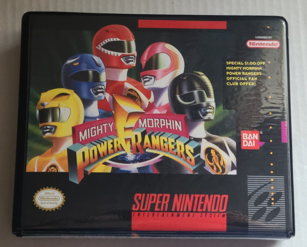 Mighty Morphin Power Rangers CASE ONLY Super Nintendo SNES Box BEST QUALITY