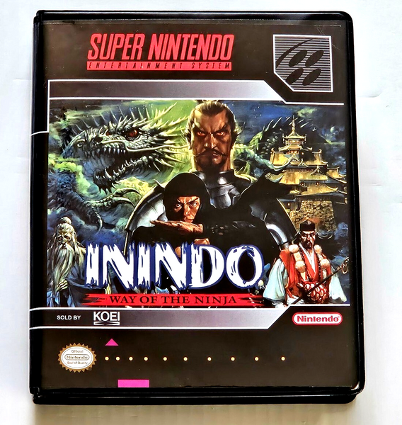Inindo Way of the Ninja CUSTOM CASE ONLY Super Nintendo SNES Box ANY 4+ 20% OFF