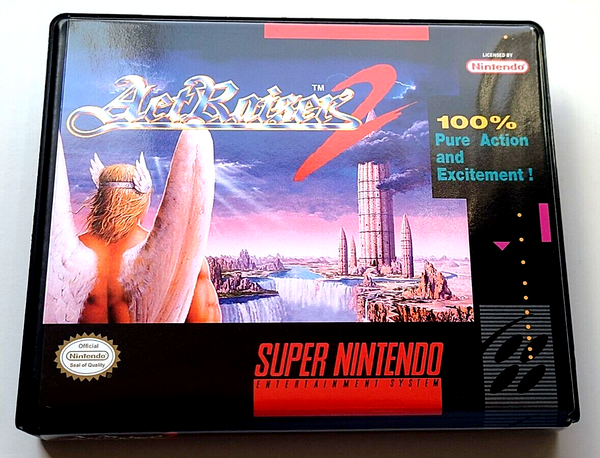 Front view of a Cart Armor® ActRaiser 2 Super Nintendo SNES Premium 16-bit Clamshell Case