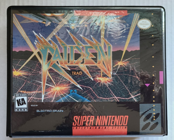 Front view of a Cart Armor® Raiden Trad Super Nintendo SNES Premium 16-bit Clamshell Case
