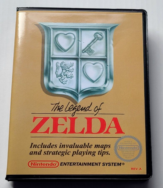 Front view of a Cart Armor® The Legend of Zelda Premium 8-bit Retro Style Clamshell Case