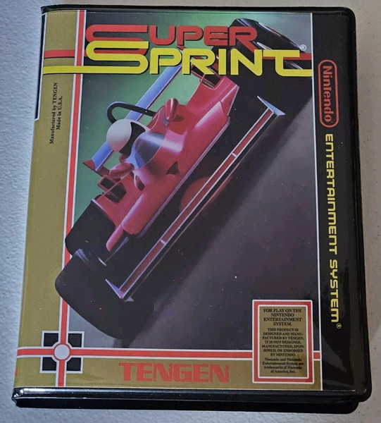 Front view of a Cart Armor® Super Sprint Nintendo NES Premium 8-bit Clamshell Case