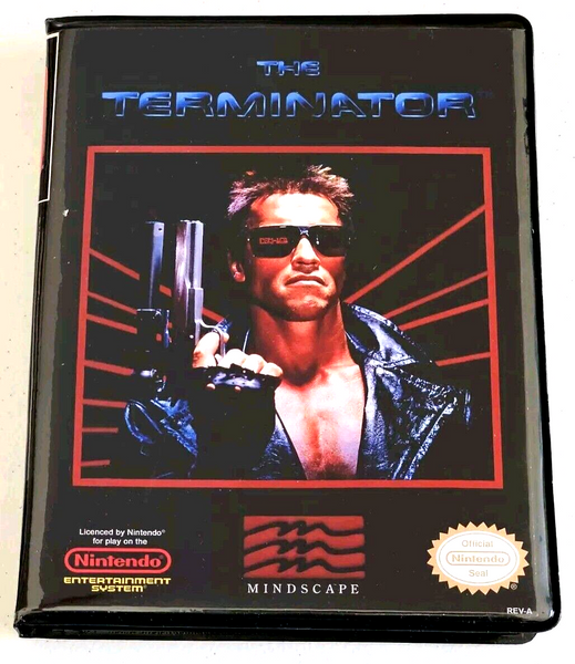 Front view of a Cart Armor® The Terminator Nintendo NES Premium 8-bit Clamshell Case