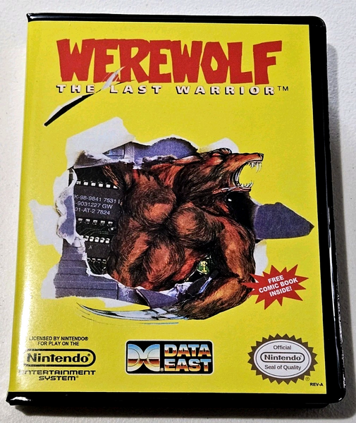 Front view of a Cart Armor® Werewolf The Last Warrior Nintendo NES Premium 8-bit Clamshell Case
