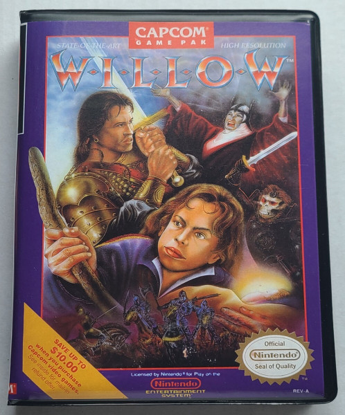 Front view of a Cart Armor® Willow Nintendo NES Premium 8-bit Clamshell Case