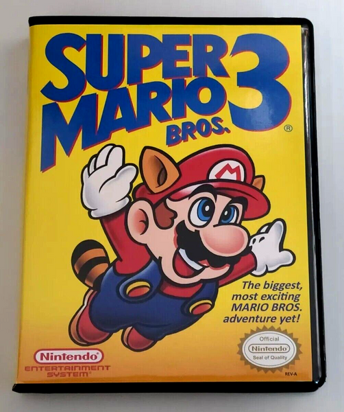 Front view of a Cart Armor® Super Mario Bros 3 Premium 8-bit Retro Style Clamshell Case