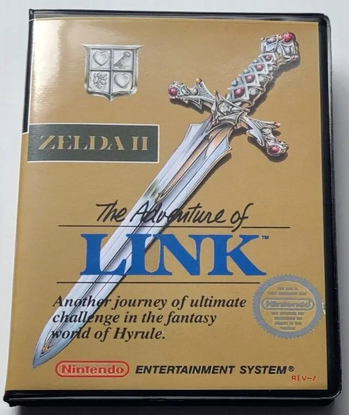 Front view of a Cart Armor® Zelda II The Adventure of Link Nintendo NES Premium 8-bit Clamshell Case