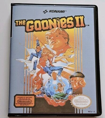 Front view of a Cart Armor® The Goonies II Nintendo NES Premium 8-bit Clamshell Case