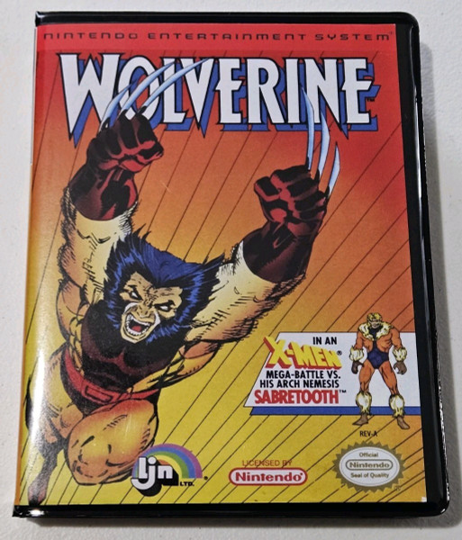Front view of a Cart Armor® Wolverine Nintendo NES Premium 8-bit Clamshell Case