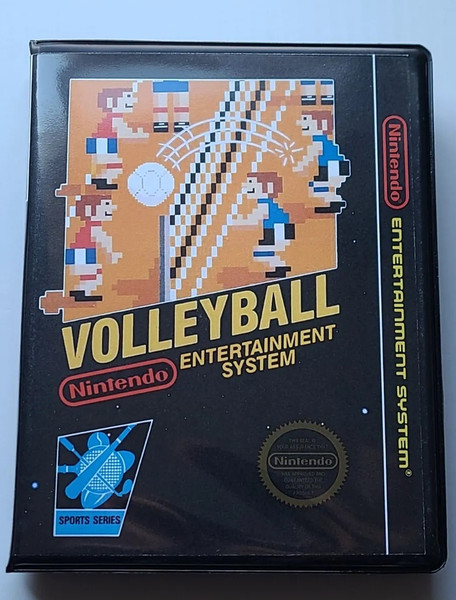 Front view of a Cart Armor® Volleyball Nintendo NES Premium 8-bit Clamshell Case