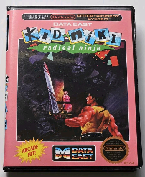 Front view of a Cart Armor® Kid Nikki Radical Ninja Nintendo NES Premium 8-bit Clamshell Case