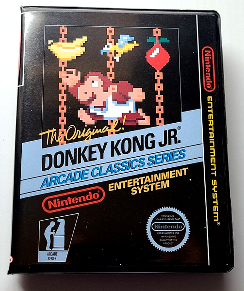 Front view of a Cart Armor® Donkey Kong Jr. Nintendo NES Premium 8-bit Clamshell Case