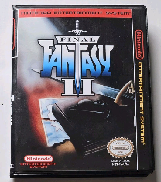 Front view of a Cart Armor® Final Fantasy II 2 Nintendo NES Premium 8-bit Clamshell Case