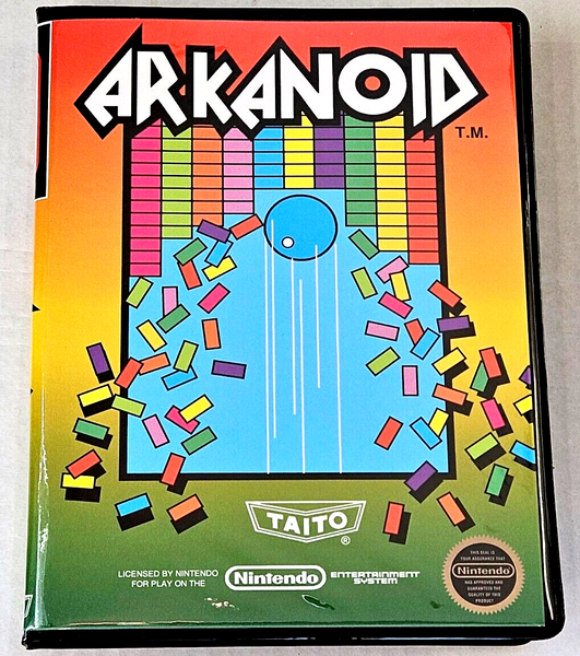 Front view of a Cart Armor® Arkanoid Nintendo NES Premium 8-bit Clamshell Case